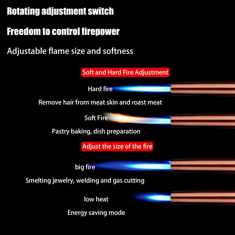 Welding Gas Burner Flame Gun Flame Gas Torch Blowtorch Cooking Outdoor Soldering Butane AutoIgnition Gas-Burner Lighter Heating
