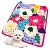 Pet Snuffle Mat Washable Dog Snuffle Mat Multi Flower Design Slow Feeding Mat Encourages Natural Foraging Skills for Dogs Smell Training Anxiety