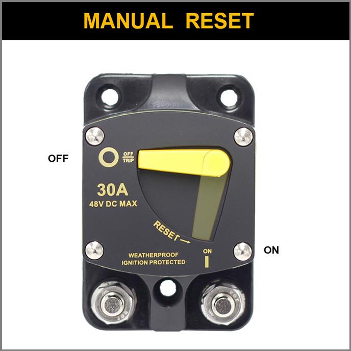 Car audio recovery bumper switch, overload protection circuit breaker 30A
