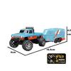 Non-Toxic Mini Rc Car 1/64 Scale Mini Remote Control Monster Truck With Trailer 2.4Ghz & App Remote Control Rechargeable Alloy Shell Mi