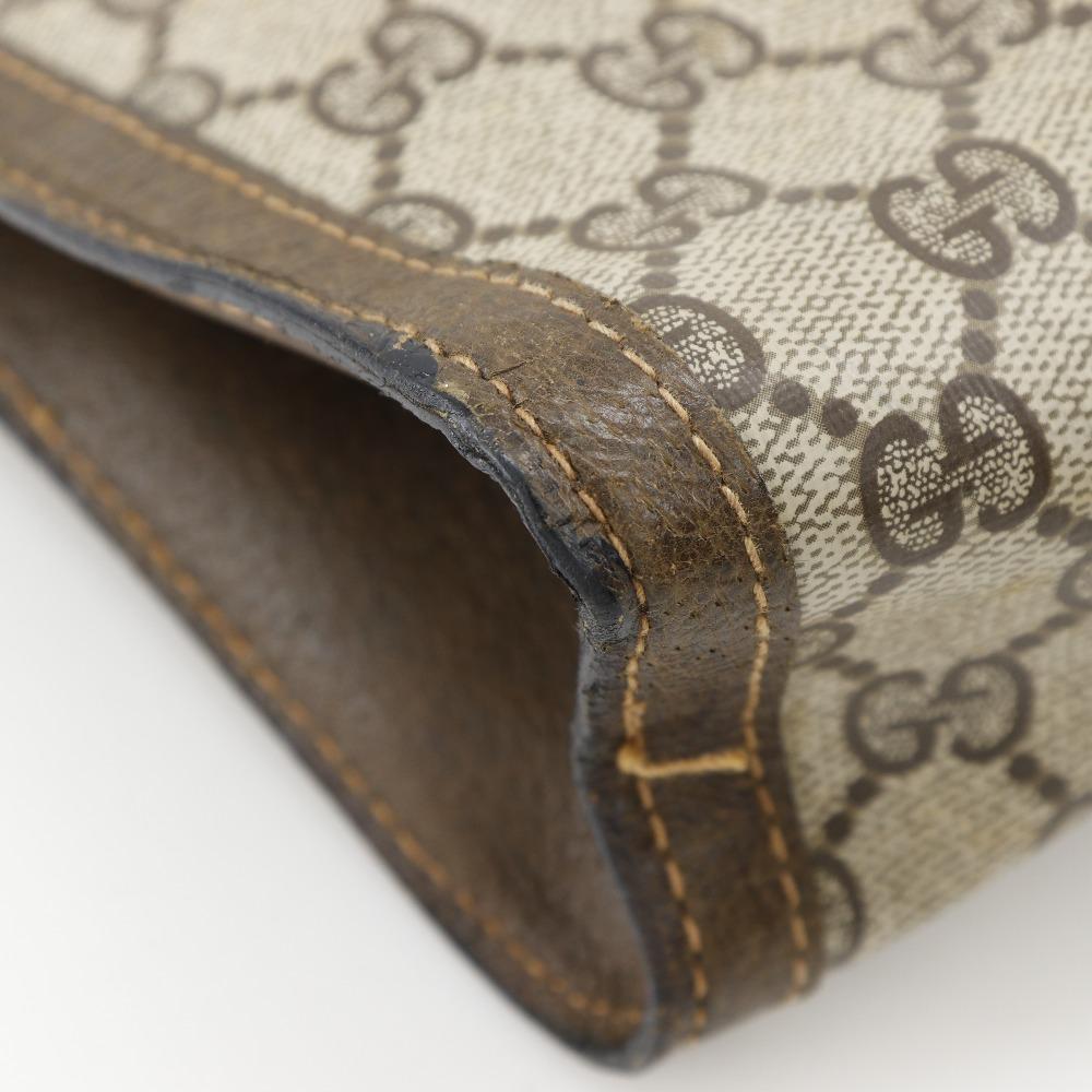 GUCCI Sherry line Clutch bag Pouch Gucci Parfum Novelty Brown GG plus/leather unisex Used