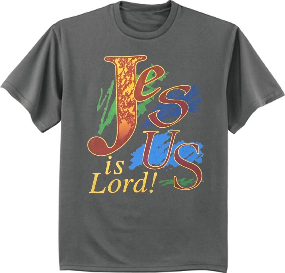 Christian T-shirt Mens Graphic Tee Jesus is Lord Clothing Apparel M