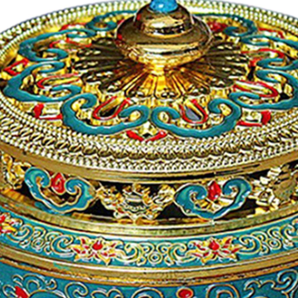 Tibetan Burner / Holder with Painted , Blue, 10.6x7.5cm