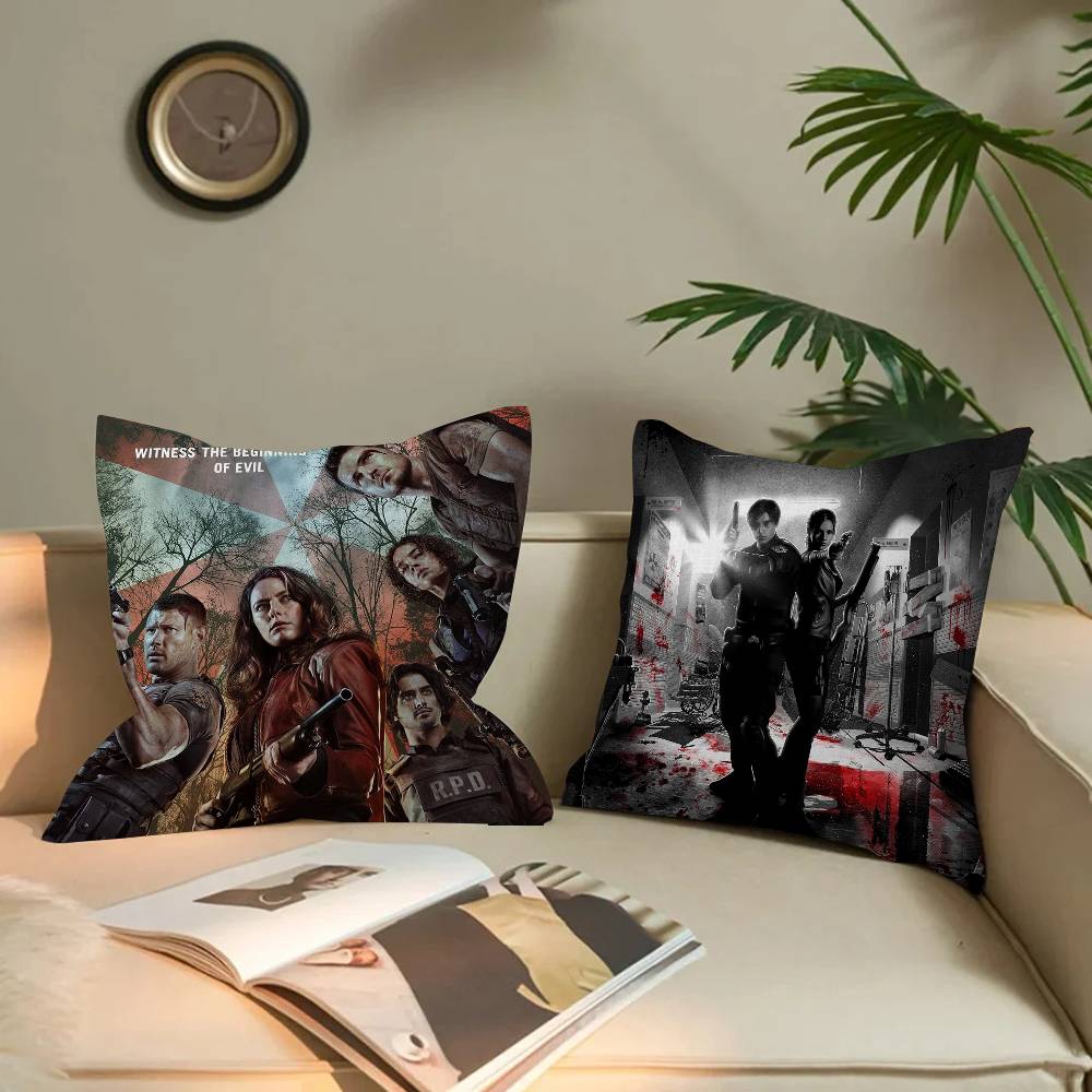 Hot Game R-Resident E-Evil Pillow Gift Home Office Decoration Bedroom Sofa Car Cushion Cover Case 45x45