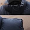 Gilet da Uomo Collo Alto Senza Maniche Abbottonatura con Zip Gilet Cappotto in Cotone con Tasche Laterali Tinta Unita Ispessito Caldo Trapuntato