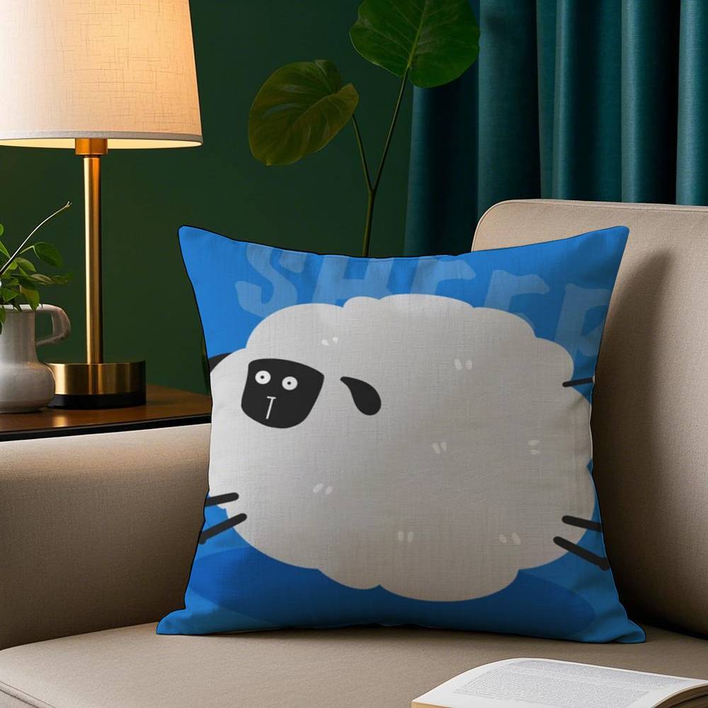 Kawaii Katze Tiere Kissenbezug Plüschstoff Weicher Kissenbezug Doppelseitiger Druck Sofakissenbezug Überwurf