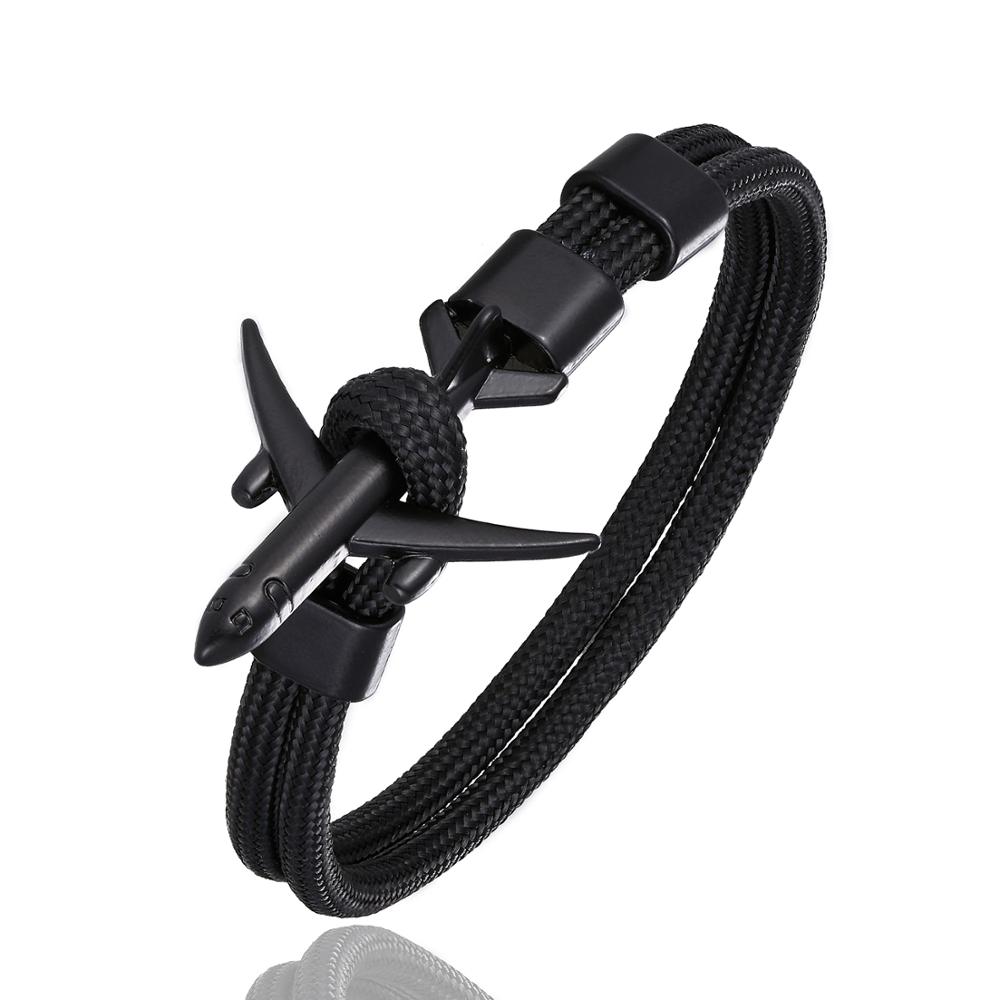 Charm Herren Flugzeug Anker Armband für Frauen Sky Survival Flugzeug Kette Freundschaftsarmbänder Femme Paar Schmuck Homme Geschenk Neu