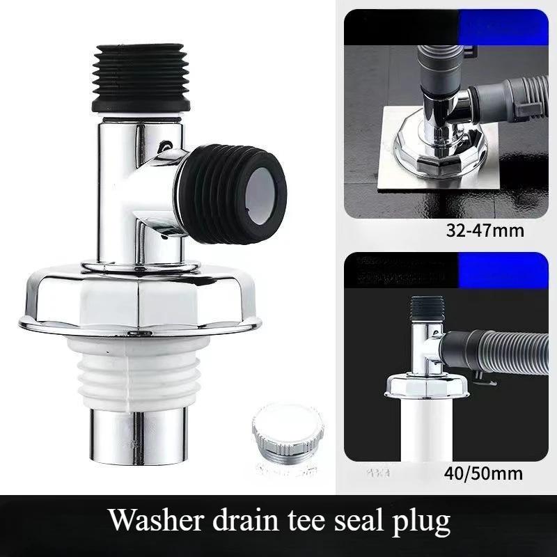 

Downpipe Washing Machine Deodorant Three Head Through Drain Pipe Floor Drain Special Joint Deodorant Overflow Three-way Shunt