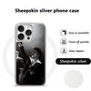 Bru-no Cool Singer Fashion Design Phone Case for iPhone 16 15 14 13 12 11 Pro Max Sheepskin Silver-edged Protective Case
