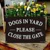Vintage Tin Sign Metal Plaque Please Close Gate For Dog 8x12 Inch Home Decor Wall Art Bar Cafe Garage