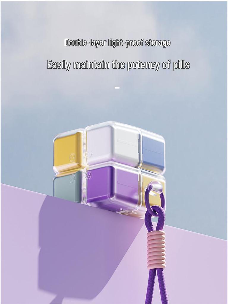 Portable Pill Box Organizer: 7-Day Sealed Dispenser with Large Capacity for On-the-Go Medication