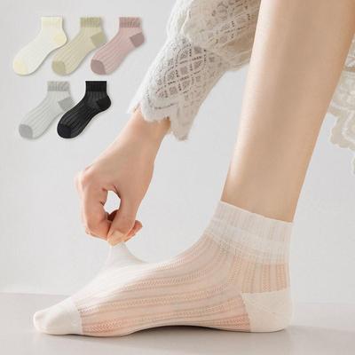 Women's Daily See-Through Clear Fashion Socks