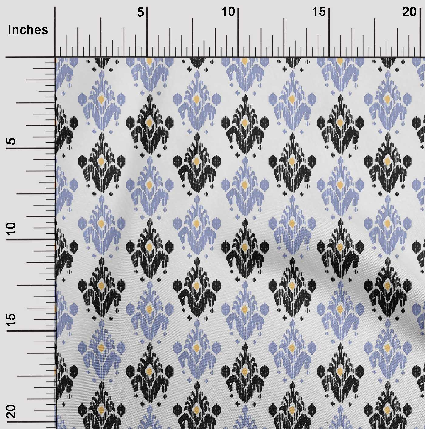 

oneOone Cotton Flex Fabric Ethnic Ikat Fabric Prints By Yard 40 Inch Wide 42 Inch Wide - Viscose Chiffon синій