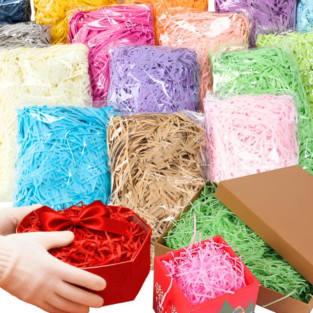 60g Raffia Paper Pink/White/Black Protect Buffer Shredded Paper Birthday Anniversary Party Gift Box Decoration Basket Filler YMY