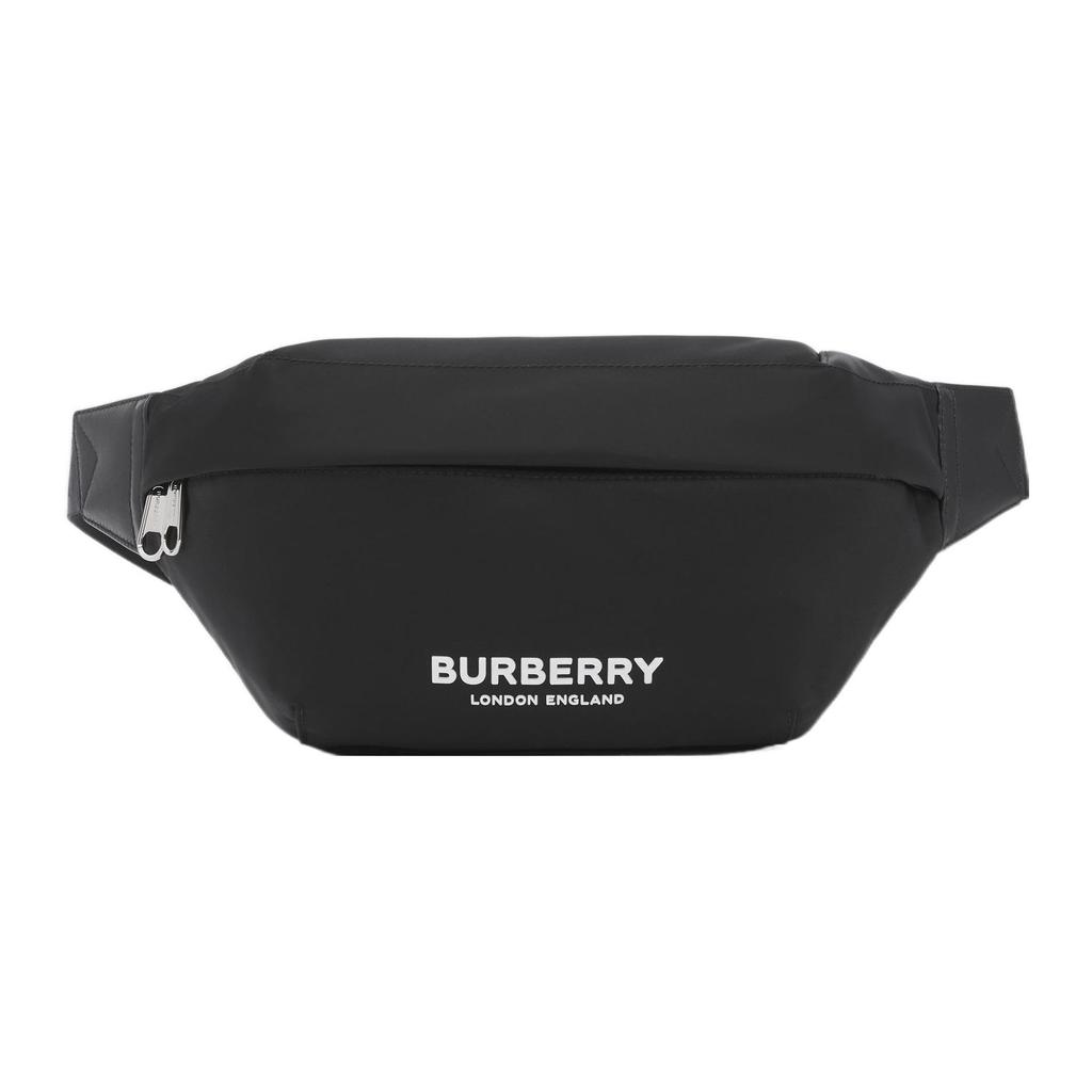 Burberry Logo Print Nylon Sonny Bum Bag Black Men Bags 8049095