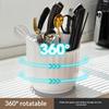360° drehbarer Besteckorganizer, große Kapazität, multifunktionaler Utensilienhalter für Küchen- und Esstheke