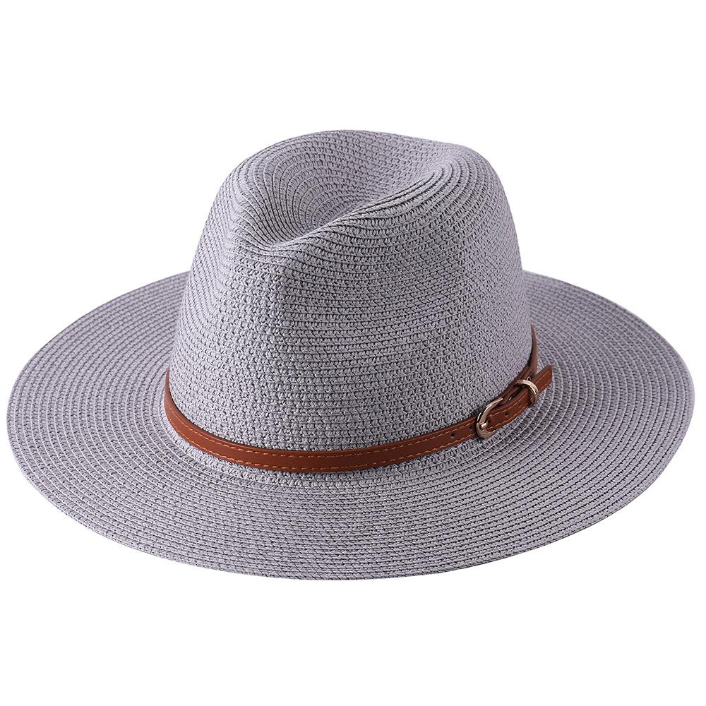 56-58-59-60CM Neuer natürlicher Panama-Strohhut mit weicher Form, Sommerhut für Damen/Herren, breite Krempe, Strand-Sonnenkappe, UV-Schutz, Fedora-Hut