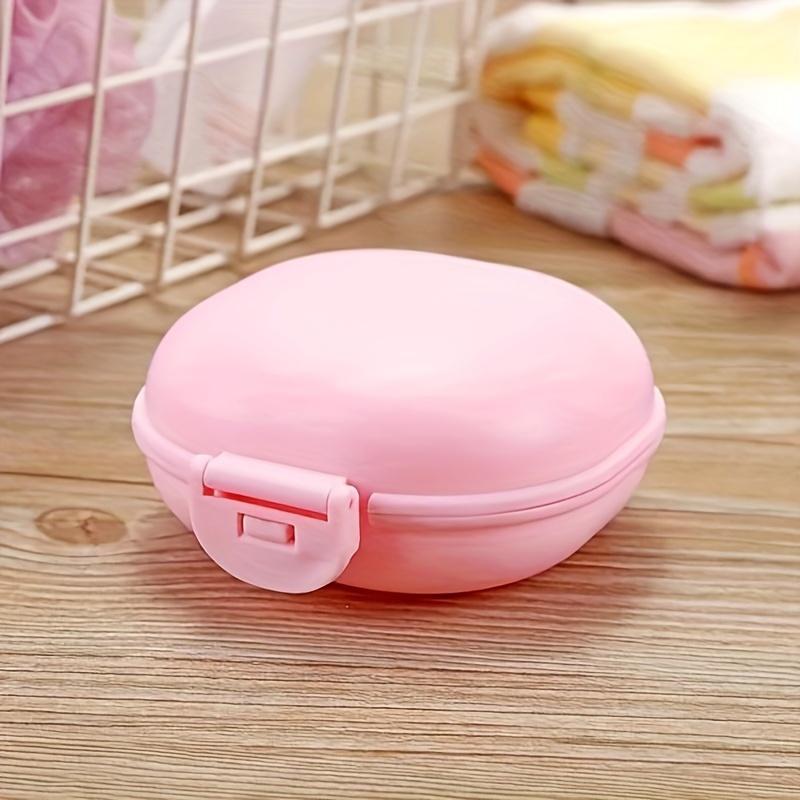 Portable Soap Container Leakproof Travel Soap Holder Locking Lid Pastel Bathroom Essentials Camping Accessories