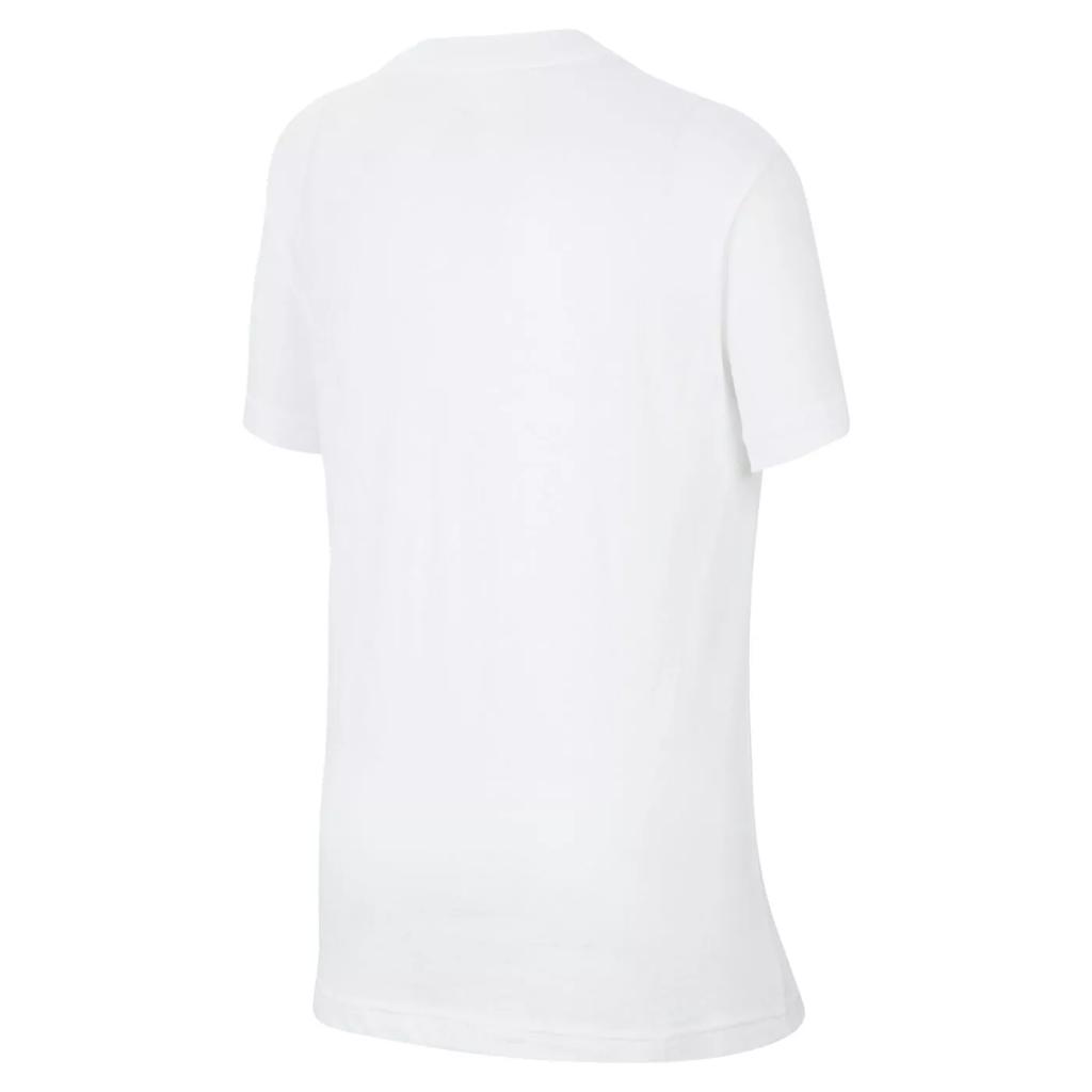 Nike Sportswear Solid Logo Round Neck Short Sleeve T-Shirt Kids Tops White DA6918-100