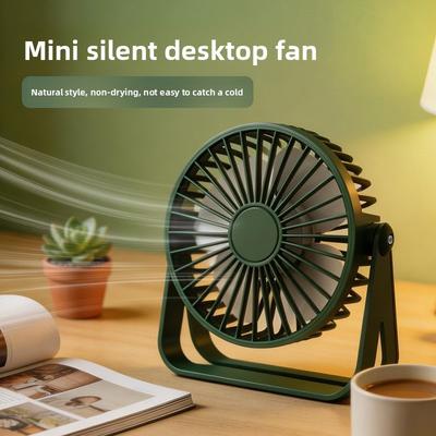 Mini Ventilatore da Tavolo Piccolo da Collegare per Ufficio, Dimensioni Ridotte a Basso Rumore, da Tavolo, da Campeggio, Piccola Unità Silenziosa da Appendere