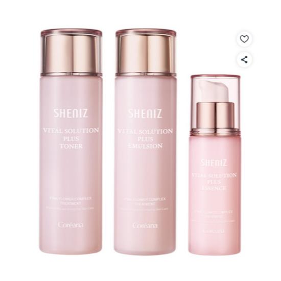 Coreana Sheeniz Vital Skin Care Set Firming & Revitalizing Toner 150ml + Emulsion 150ml + Essence 55ml