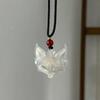 Handmade Necklace For Women Men Resin Fox Mask Pendant Kpop Braided Rope Chain Choker Fashion Jewelry