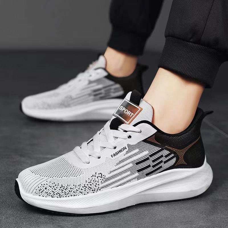 Fashion Summer New Shoes for Mens Platform Lightweight Fashion Running Male Sneakers Mesh Breathable Casual Shoes Tenis Para Hombre