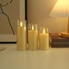 3PCS Small Flickering Flameless Candles Battery Operated LED Fake Candles for Holiday Decor, Home, Weddings Romantic Atmosphere