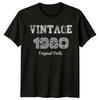 Vintage 1980 Original Parts 46th Birthday Unisexs TShirt Gift Fortysix Fifth