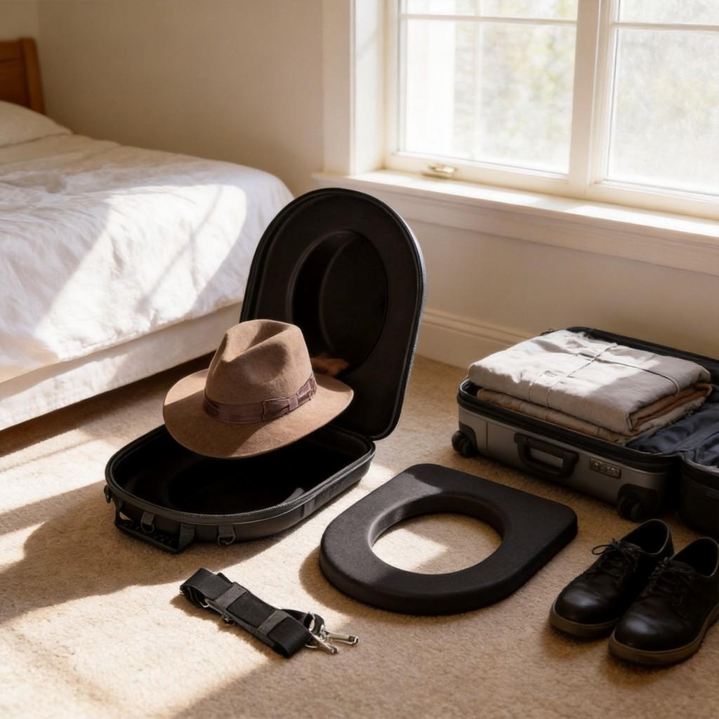 Eva Cowboyhut-Organizer Reiserucksack mit großer Kapazität für Aufbewahrung und Tragbarkeit
