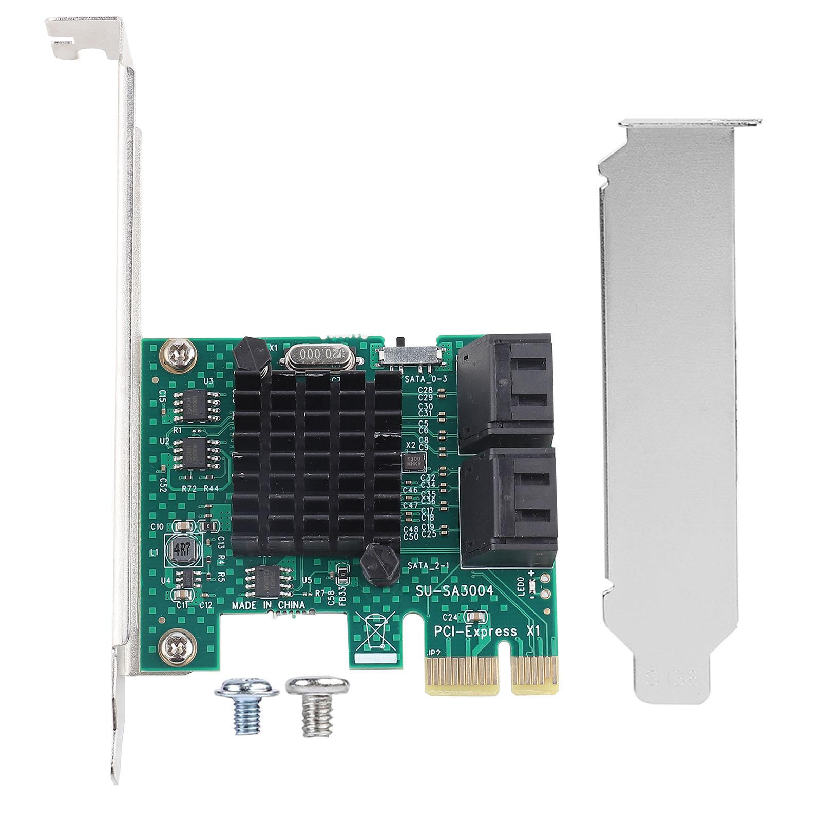 

Плата розширення SATA 3.0, 4-портовий адаптер PCIE на плату контролера розширення SATA 3.0, 6G