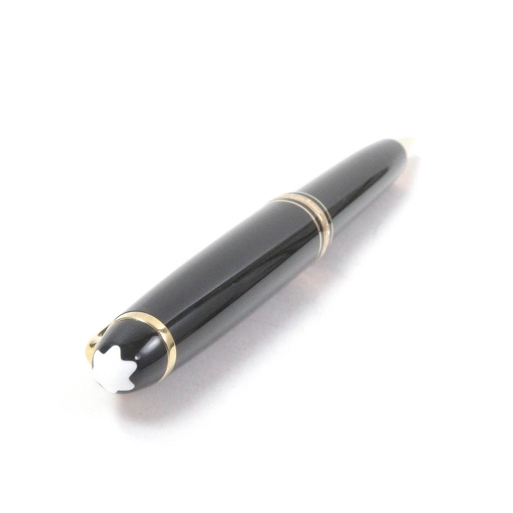 Great MONTBLANC Mechanical Pencil Meisterstck Twist Type Black Gold Precious Resin Used