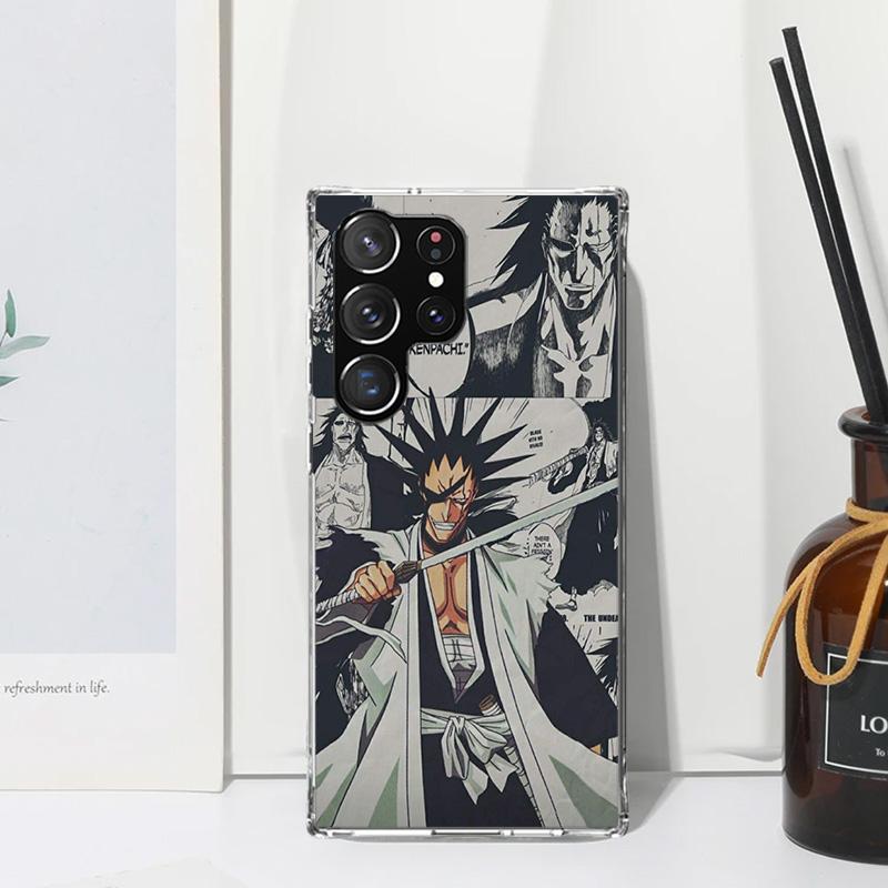 Ichigo Kenpachi Bleach Anime Phone Case For Samsung Galaxy S25 S24 S23 S22 Ultra S21 FE S20 Plus S10 + S10E Art Fundas Back Cove