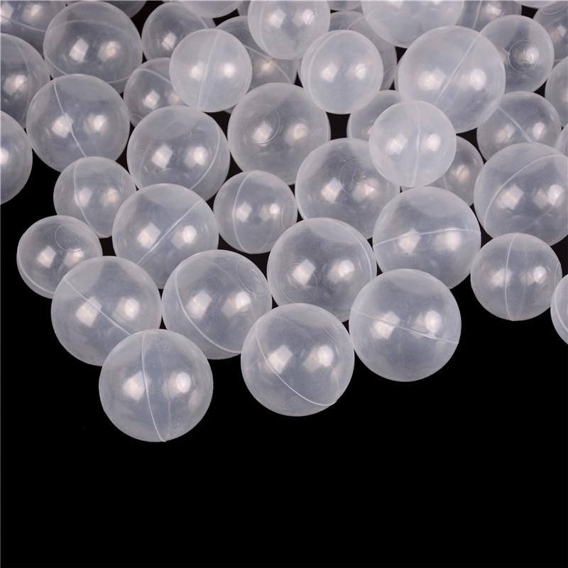 50pcs/lot Baby Safety Transparent White Plastic Pool Ocean Balls Funny Toys