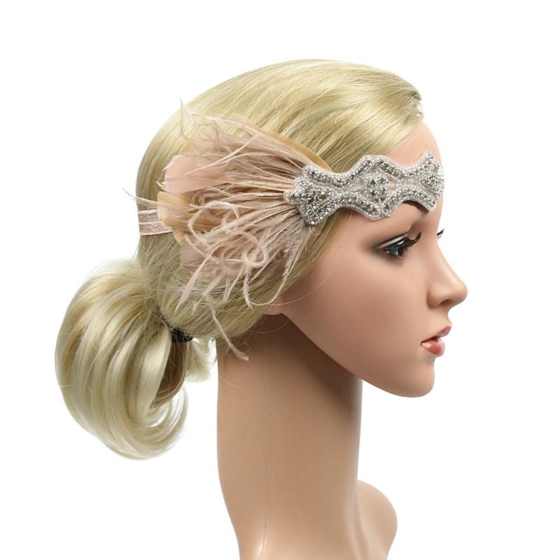 Federn Stirnbänder Damen Pailletten Haarbänder Kopfschmuck Festival Kopfbedeckung Requisiten