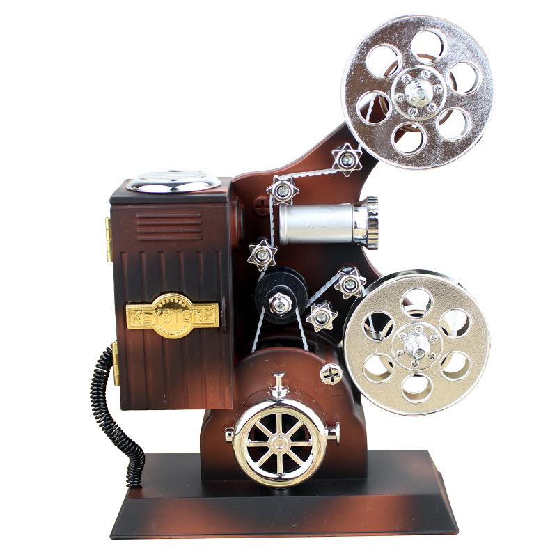 

1Pc staff dormitory bedroom office decoration projector retro music box student gift music box
