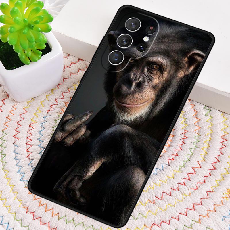 Gorilla-Middle-Finger Silicone Phone Case For Samsung Galaxy Note 10 Pro S26 S25 S24 S23 S22 S21 Plus S25Ultra Capa Cover