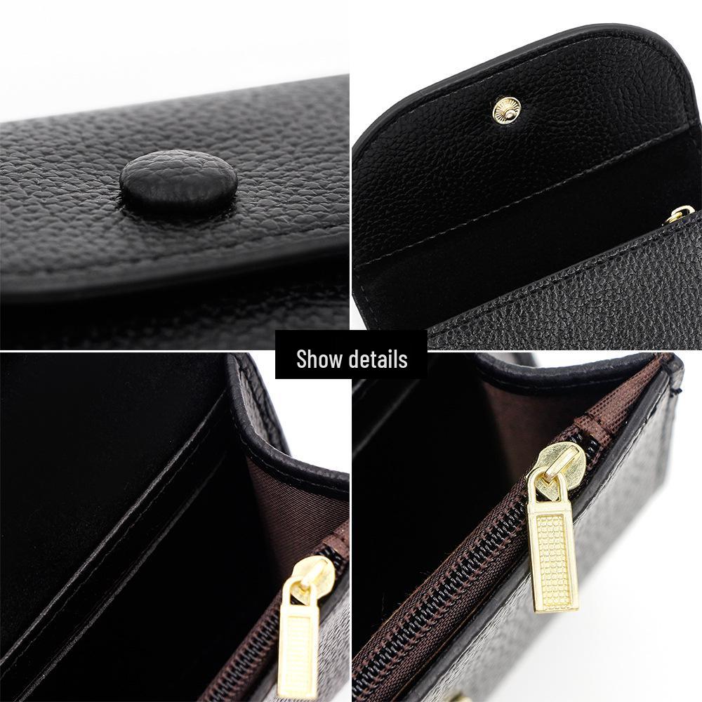 Large Capacity Soft PU Leather Coin Purse and Card Holder with Zipper
