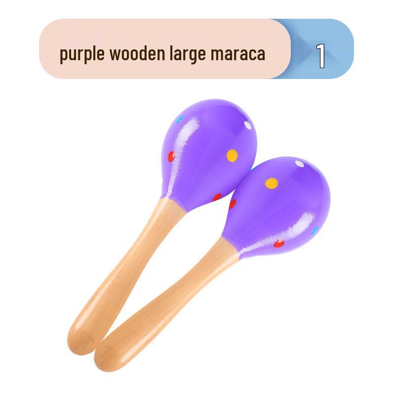 Infant & Toddler Wooden Maracas and Sand Eggs - Early Education Orff Percussion Instruments for Babies and Children