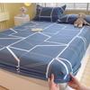 Baumwolle Bedruckte Spannbettlaken für Zuhause Bett Staubdichte Schutzhülle Einzel Doppel Queen King Bett Matratzenbezug