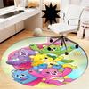Custom Name Bear Printed Round Rug Carpet Chair Rug Area Rug Entryway Doormats,for Office Chair Living Room Bedroom Kitchen Room.