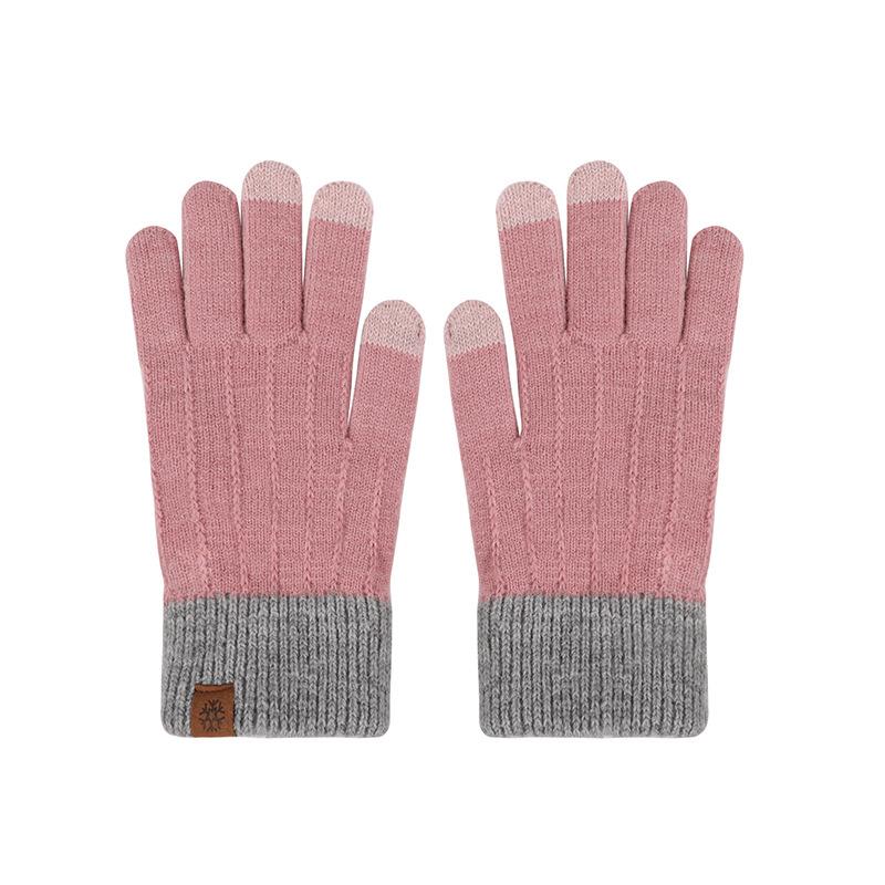 Warm Thick Plush Knitted Gloves Winter Touchscreen Plush Gloves Woman Thickening Fleece Thickened Cycling Driving Skiing Gloves