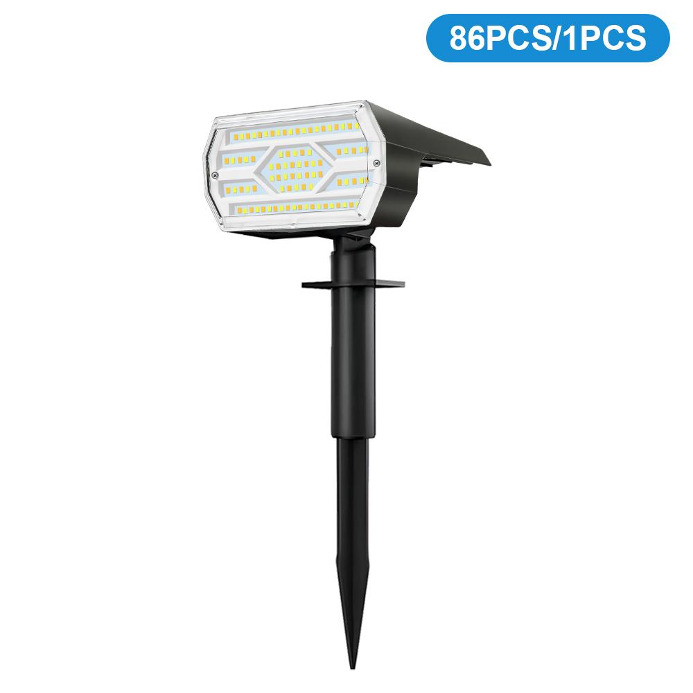 86LED Solar Spot Lights Outdoor Waterproof IP65 Solar Powered 3 Lighting Modes Solar Landscape Spotlight For Garden Flood Light