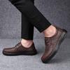 Fashion 2024 Hot Leather Shoes Mens Soft Shoes Mans Comfortable Casual Men Oxford Shoes Driving Shoes Business Office Formal Work Shoes