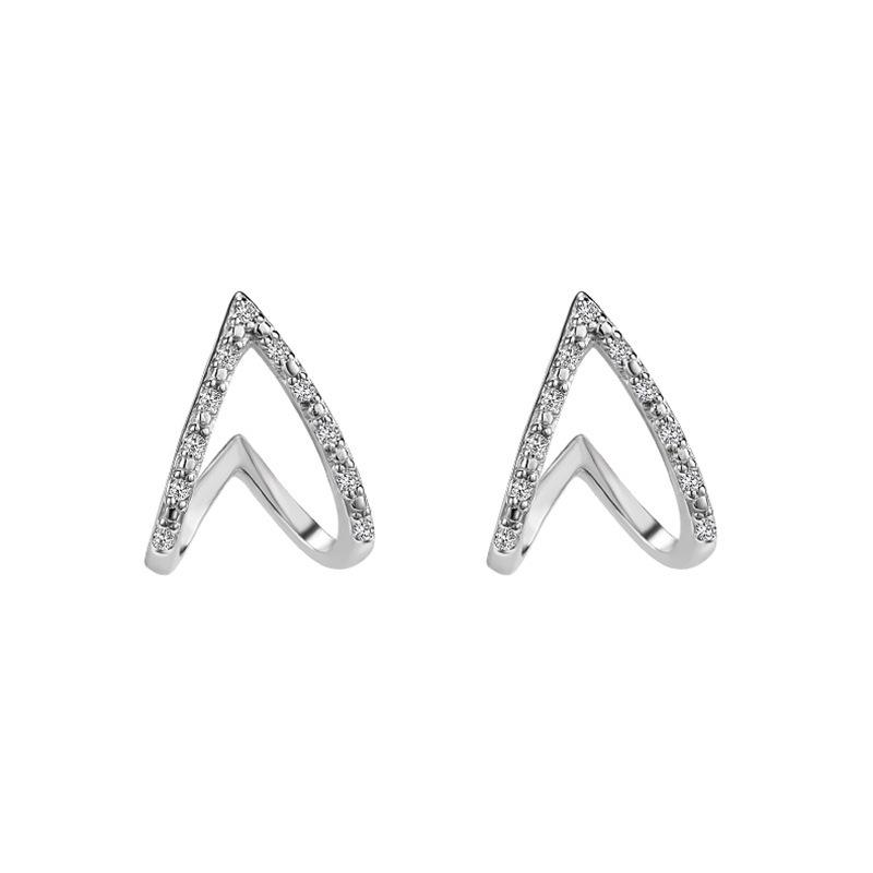Trendy Rhinestone Heart Earrings - Exquisite Light Luxury Niche Design