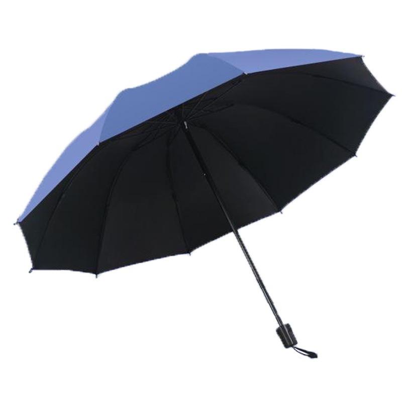 Super large umbrella, enlarged and thickened umbrella, double sun umbrella, weather and rain, manual folding parasol, unisex.