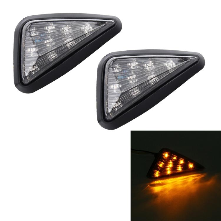 

2 шт. Треугольная форма DC 12V Мотоцикл 9-LED Желтый Свет Поворотник Индикатор Блинкер