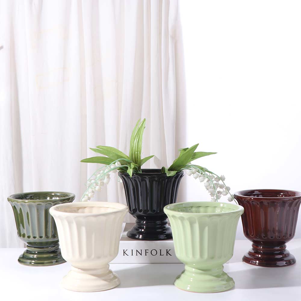 Roman Column Plant Flower Pot Vintage Style Flower Arrangement Utensils  Desktop Decor