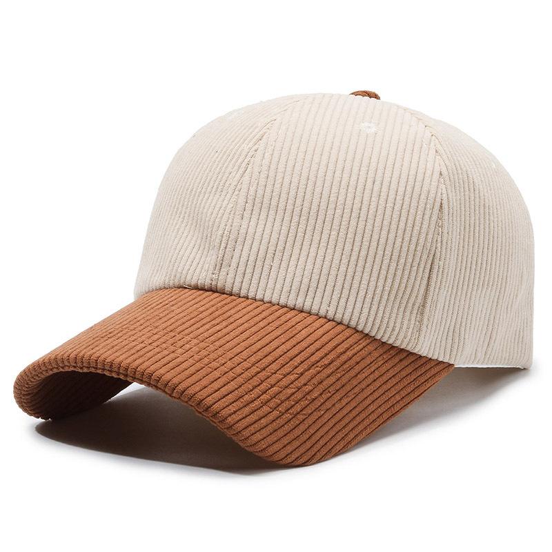 

Corduroy Baseball Cap Adjustable Snapback, Breathable Versatile Striped Casual Hat in Multiple Colors Adjustable