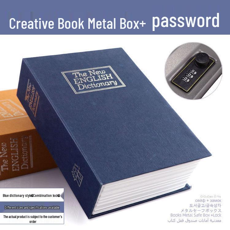 Cross-Border E-commerce Book Safe with Password Lock - Creative Storage Box & Metal Piggy Bank
